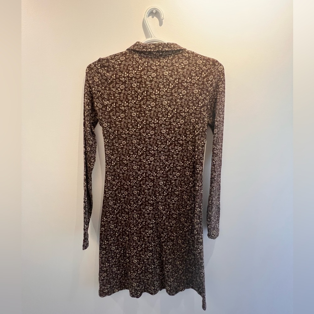 American Eagle Outfitters Brown Floral Dress S - Picture 2 of 2